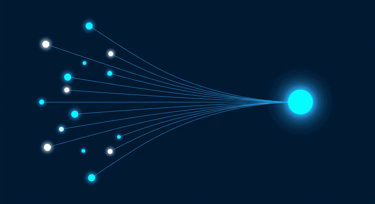 Smart filter — many tokens in, one signal out